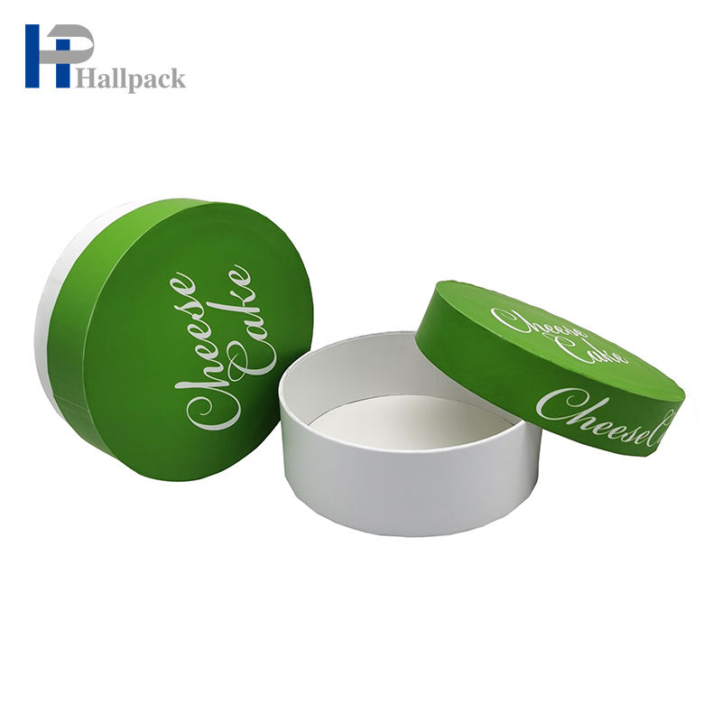 Emballage plat biodégradable fait sur commande de tube de papier de cylindre de gâteau de catégorie comestible