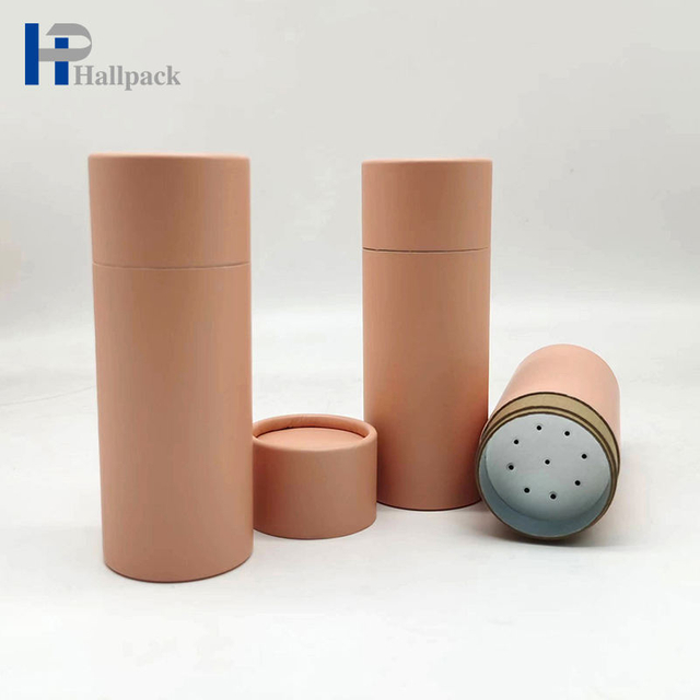 Les tubes d'emballage en papier kraft ronds créatifs imprimés avec Sifer personnalisent le cylindre de papier rose poudré