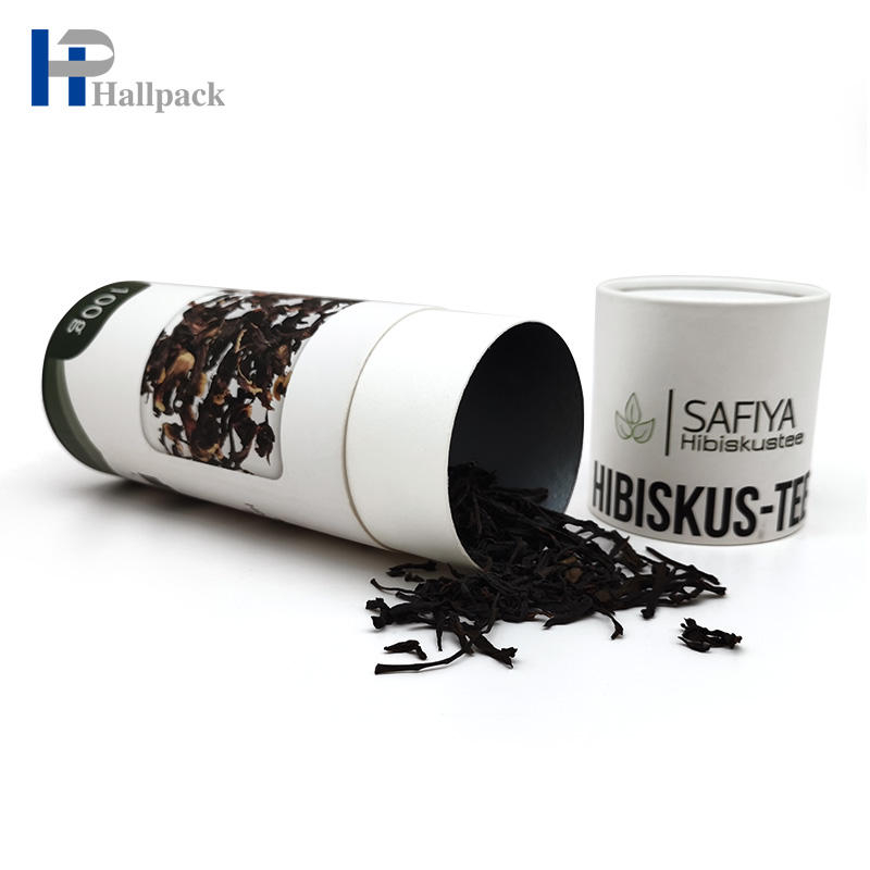 Emballage fait sur commande de tube de papier de nourriture de thé de tube de papier d'autocollant d'étiquette