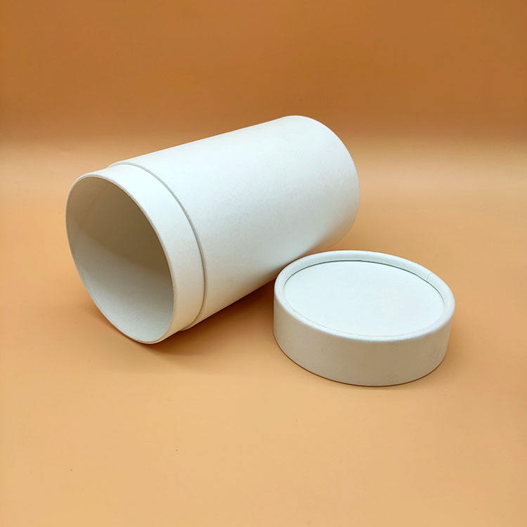 Tubes en carton de papier blanc de tube biodégradable d'emballage d'origine