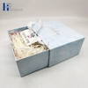 Boîte de papier bleue adaptée aux besoins du client de tiroir de boîte-cadeau d'emballage de papier de luxe