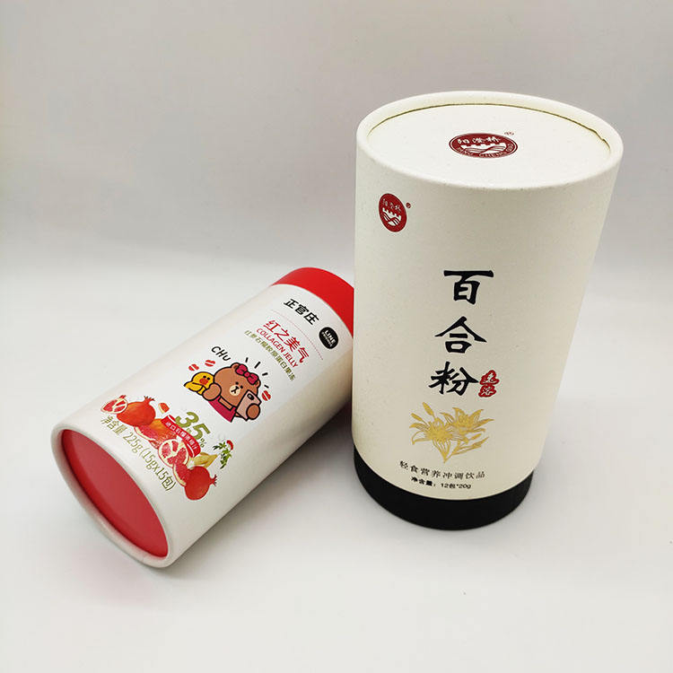 Tubes de papier d'emballage biodégradables de tube de Roun de vente directe d'usine de produits de santé