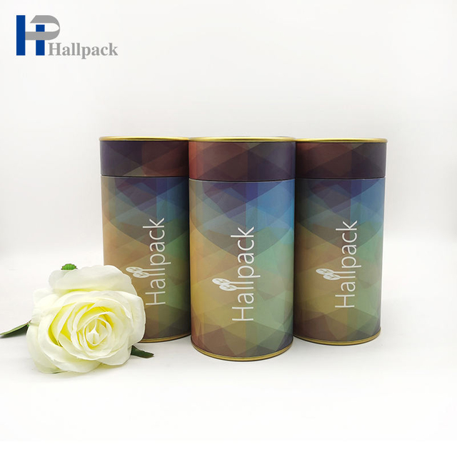 Concevez l'emballage en fonction du client de tube de carton de papier d'emballage d'impression couleur avec le logo