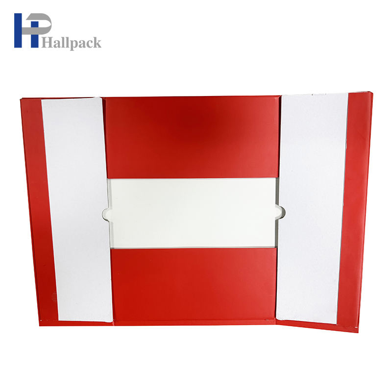 Boîte de papier de grande taille pliable magnétique faite sur commande de luxe avec la corde de main en cuir