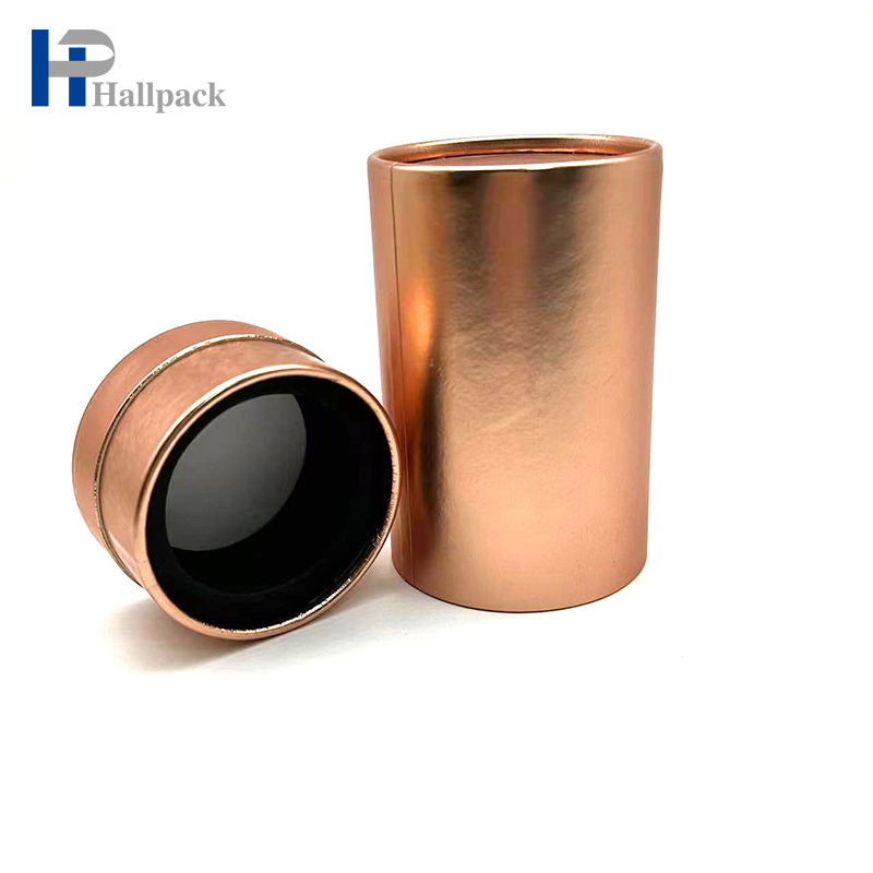 Tube de papier recyclable écologique de vente chaude Tube de papier personnalisé en or rose