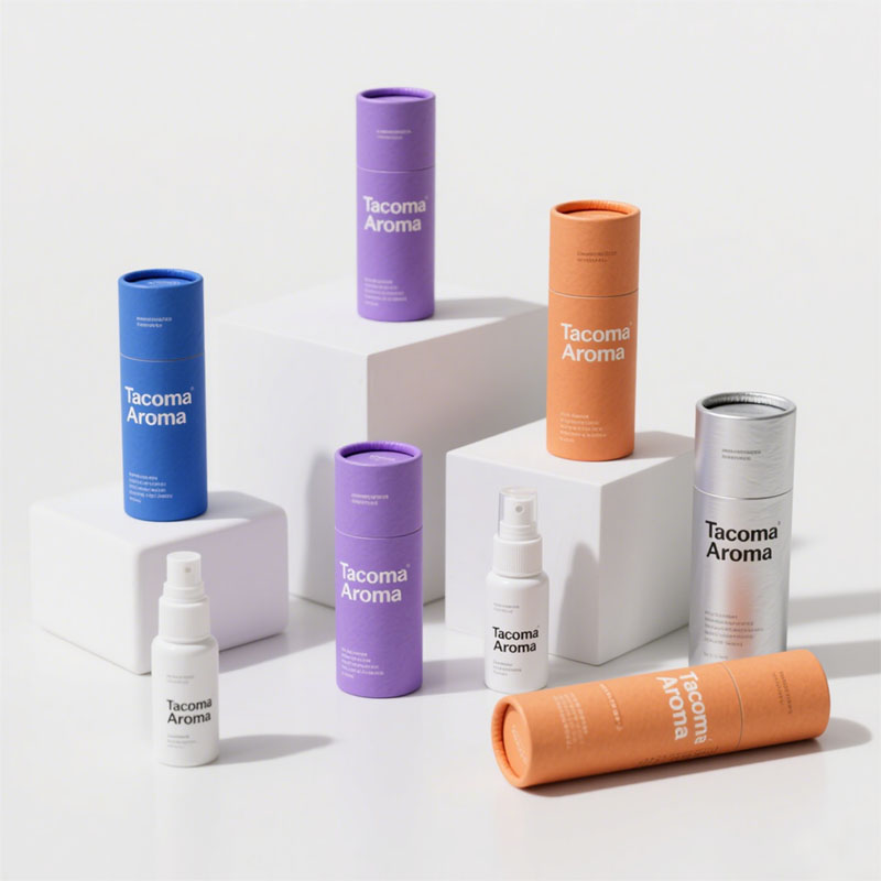Emballage de tube en papier de conception personnalisé respectueux de l'environnement pour bouteille de parfum