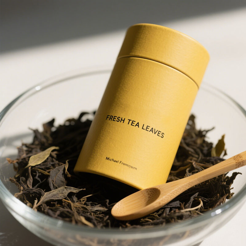Bouteaux de bitelles en papier personnalisé avec bocal d'emballage de thé à match de couvercle en métal