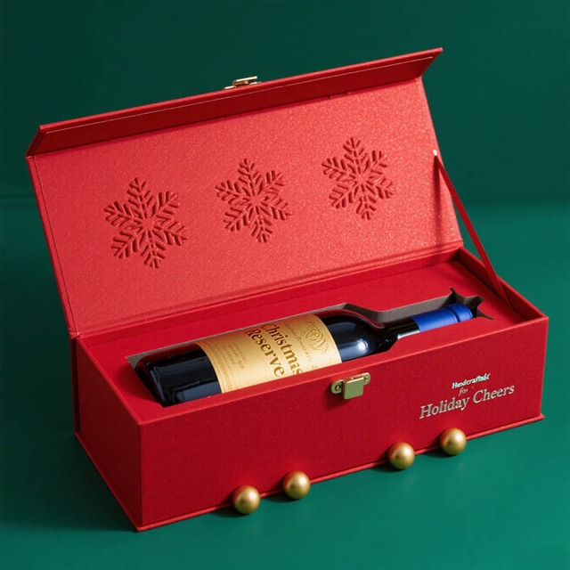 Matériel recyclable Kraft Christmas Wedding Wine Perfume Bottle Packaging Boîtes