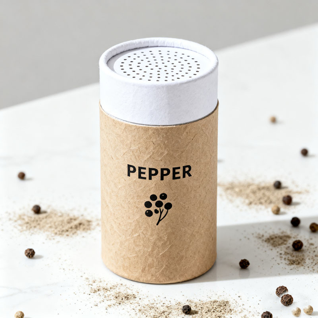 Emballage de tube en papier de qualité alimentaire recyclable Emballage de tube de tamis pour la poudre