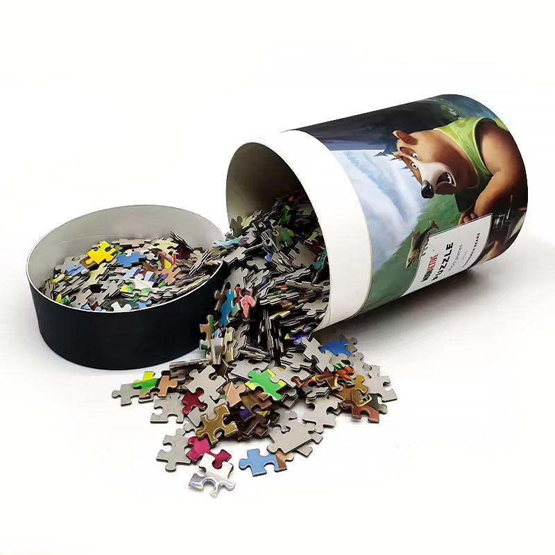 Blocs de construction Puzzle papier Tube emballage artisanat papier carton emballage cylindre boîte pour jouet