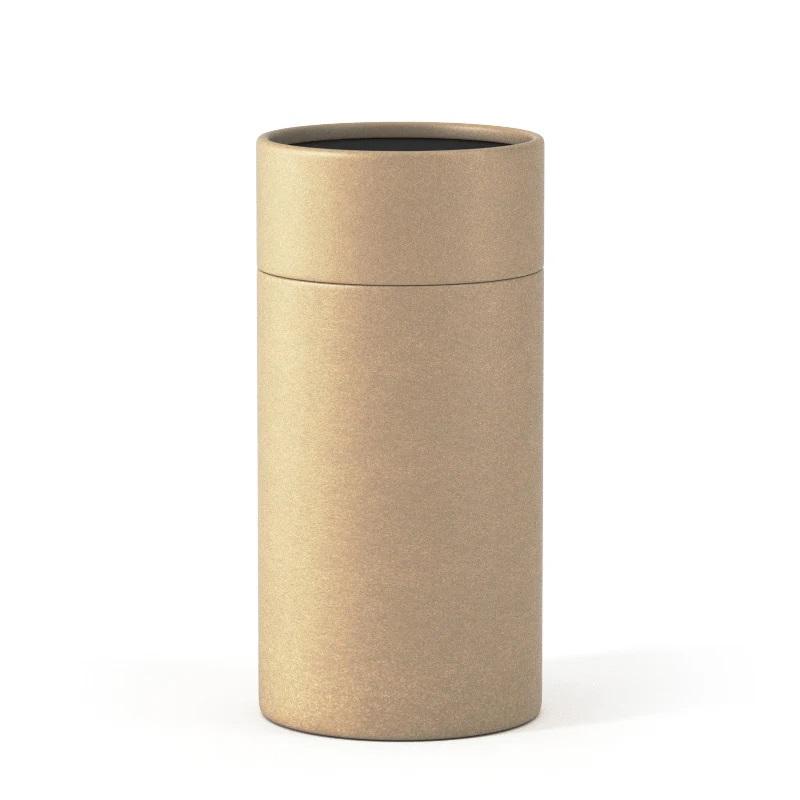 Boîte de tube de papier d'emballage de pot cosmétique de Kraft biodégradable de crème de carton de cylindre rond recyclable fait sur commande