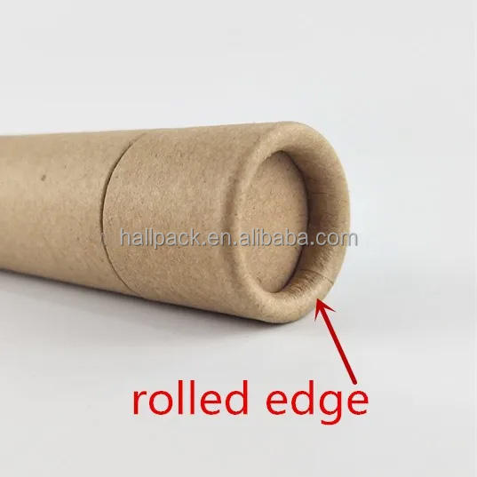Tube push up de brillant à lèvres marron, 1oz, 30ml, papier recyclé de haute qualité, boîtes rondes et rigides, ensemble de boîtes de rangement, Tube en papier