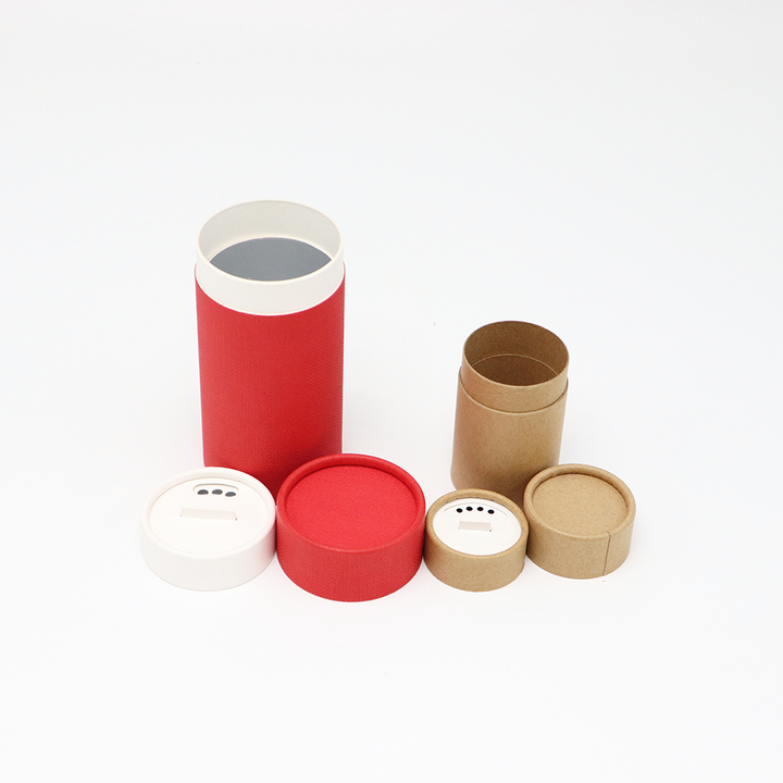 Carton cosmétique fait sur commande de paquet de boîte de tube rond de haute qualité emballé avec le dispositif trembleur de tamis pour le shampooing sec de poudre