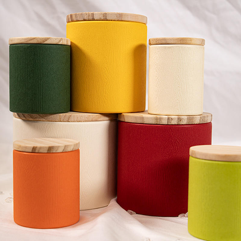 Couvercle en bois biodégradable de qualité alimentaire, emballage de cylindre de thé, Tube rond en papier Kraft de café