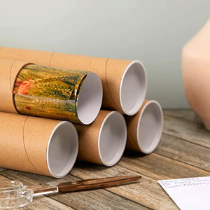 Emballage écologique fait sur commande de tube de papier de boîte de cylindre de carton pour l'affiche de papier peint de carte