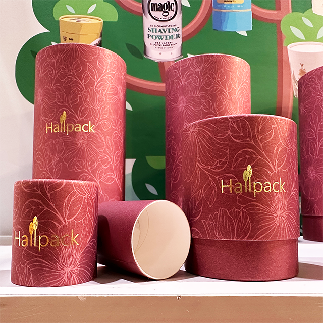 Hallpack – boîte cylindrique en papier artisanal biodégradable, personnalisée pour les huiles de parfum, bougies et huiles essentielles, emballage en Tubes de papier