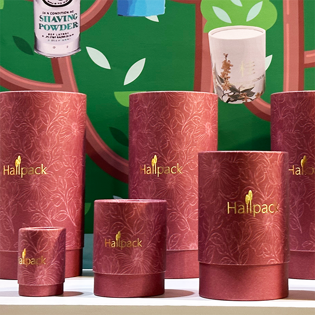 Hallpack – boîte cylindrique en papier artisanal biodégradable, personnalisée pour les huiles de parfum, bougies et huiles essentielles, emballage en Tubes de papier