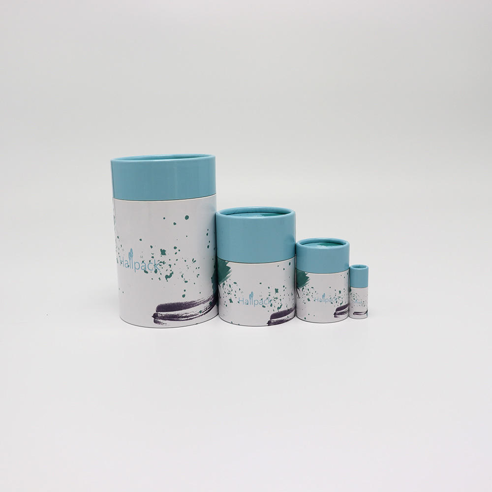 Cylindre de café biodégradable de qualité alimentaire, emballage rond personnalisé en tube de papier artisanal pour le thé