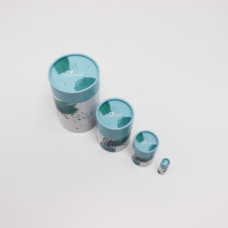 Cylindre de café biodégradable de qualité alimentaire, emballage rond personnalisé en tube de papier artisanal pour le thé