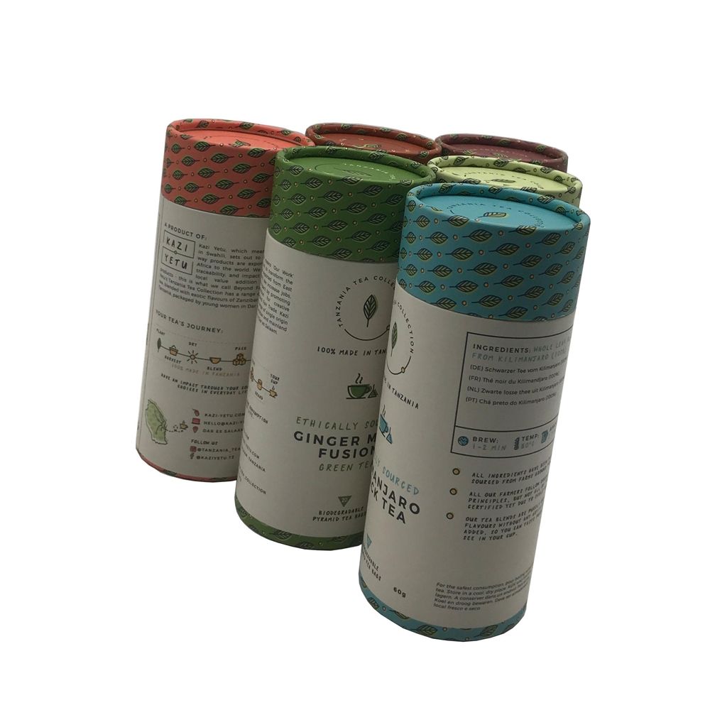 Boîte de haute qualité emballage biodégradable bâton conteneur tube de papier alimentaire OEM carton rond Guangdong de Chine personnalisé