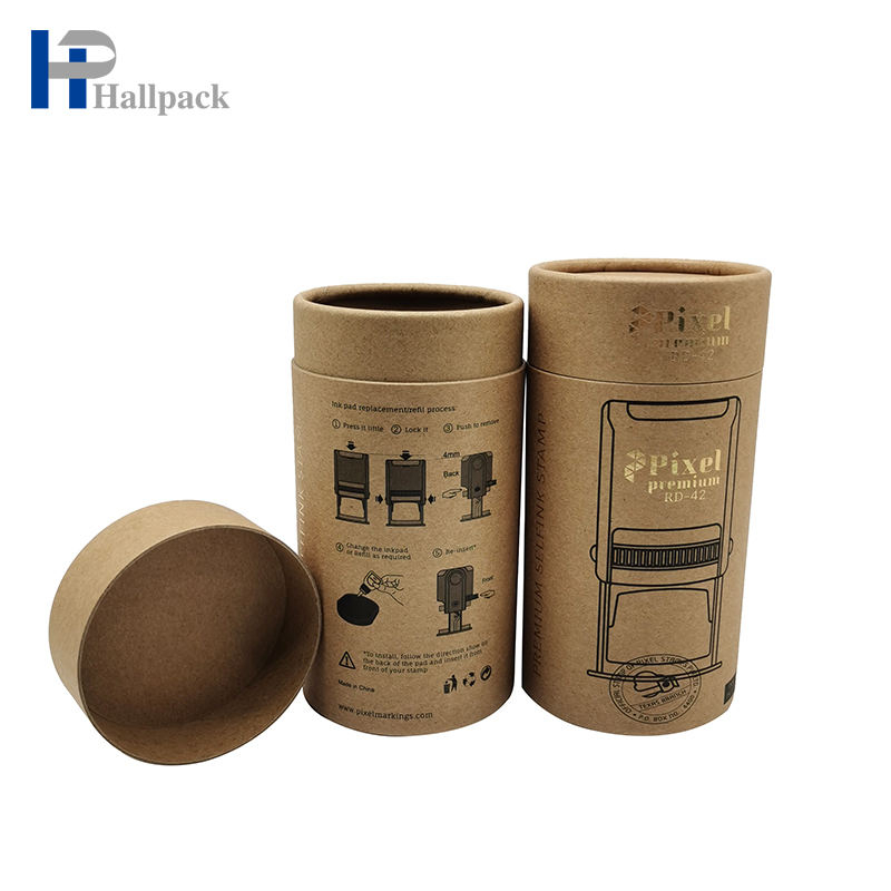 Adaptez aux besoins du client le tube décoratif de carton de tube de carton de papier kraft de joint d'emballage biodégradable