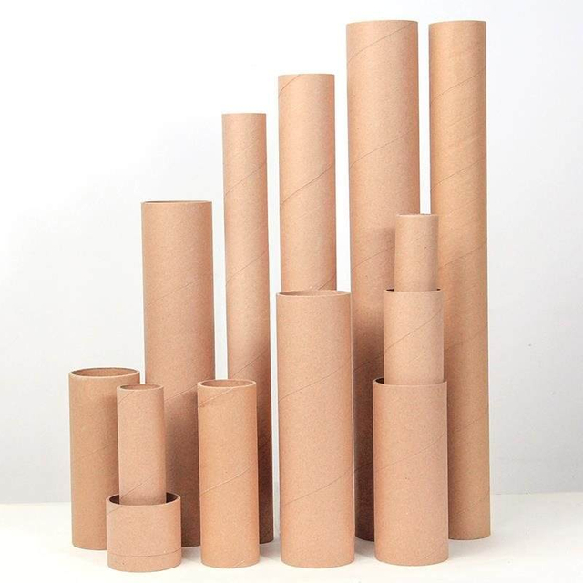 Tube de boîte de papier d'expédition Eco Kraft brun de haute qualité personnaliser l'emballage de Tube de papier artisanal d'expédition blanc