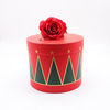 Ensemble pour sauver les vacances, emballage cadeau rouge, le carton peut être personnalisé, papier rond biodégradable, emballage de boîte-cadeau de fleurs