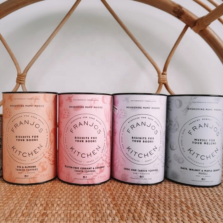 Couvercle et fond métalliques en papier Kraft de qualité alimentaire, emballage personnalisé, produits alimentaires sains, emballage de style canette pour le café et le thé