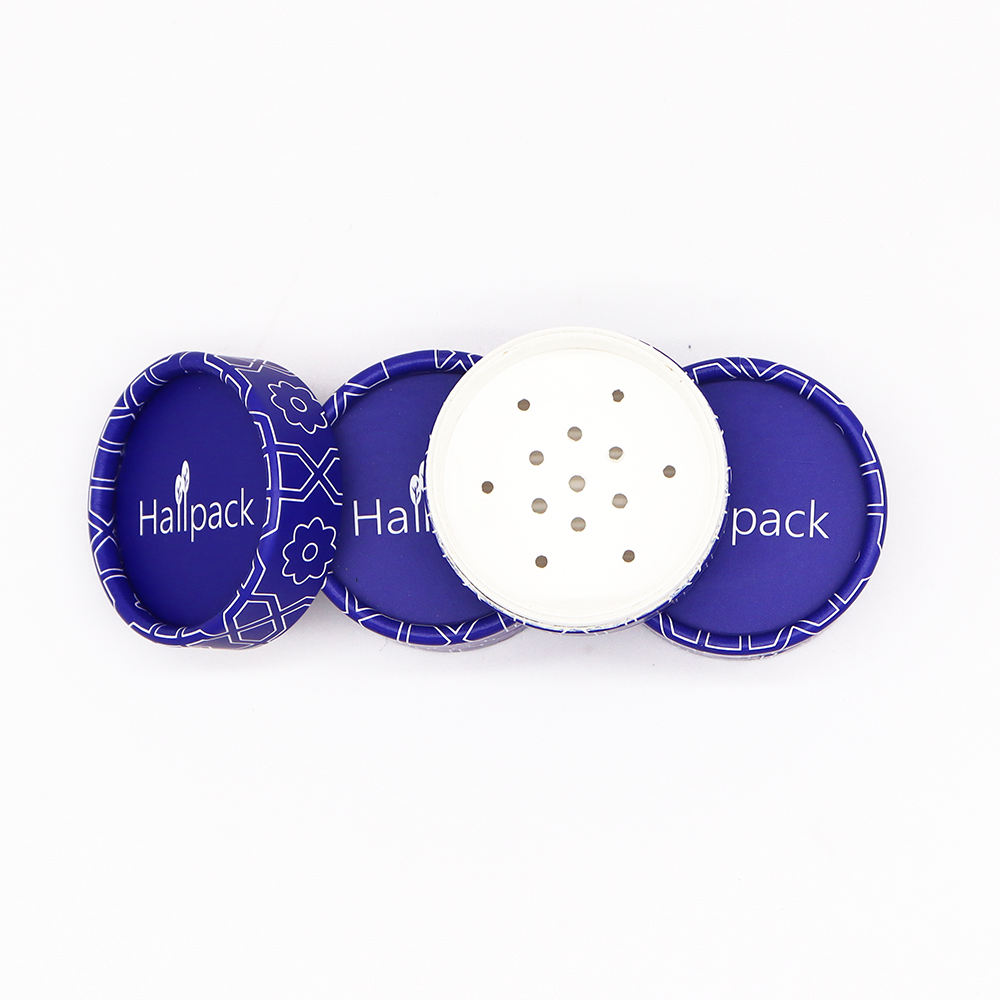 Tube rond écologique de salière d'épice de boîte ronde de carton de catégorie comestible avec le récipient supérieur de tamis pour l'emballage de papier de poudre libre