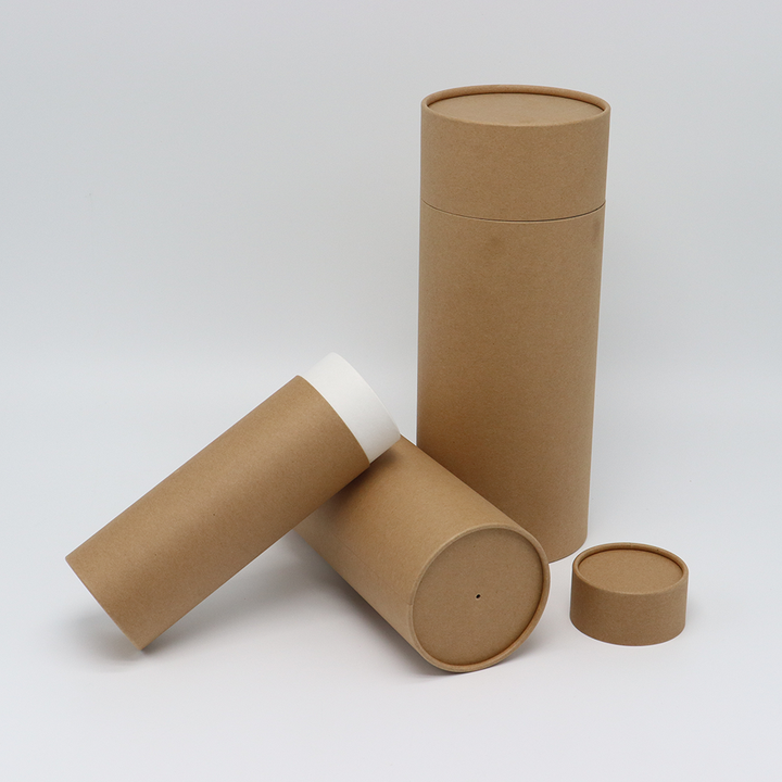Emballage de tube de papier de boîte de cylindre de carton biodégradable fait sur commande qui respecte l'environnement pour la diffusion de cendres de chien/chat d'urne de dispersion