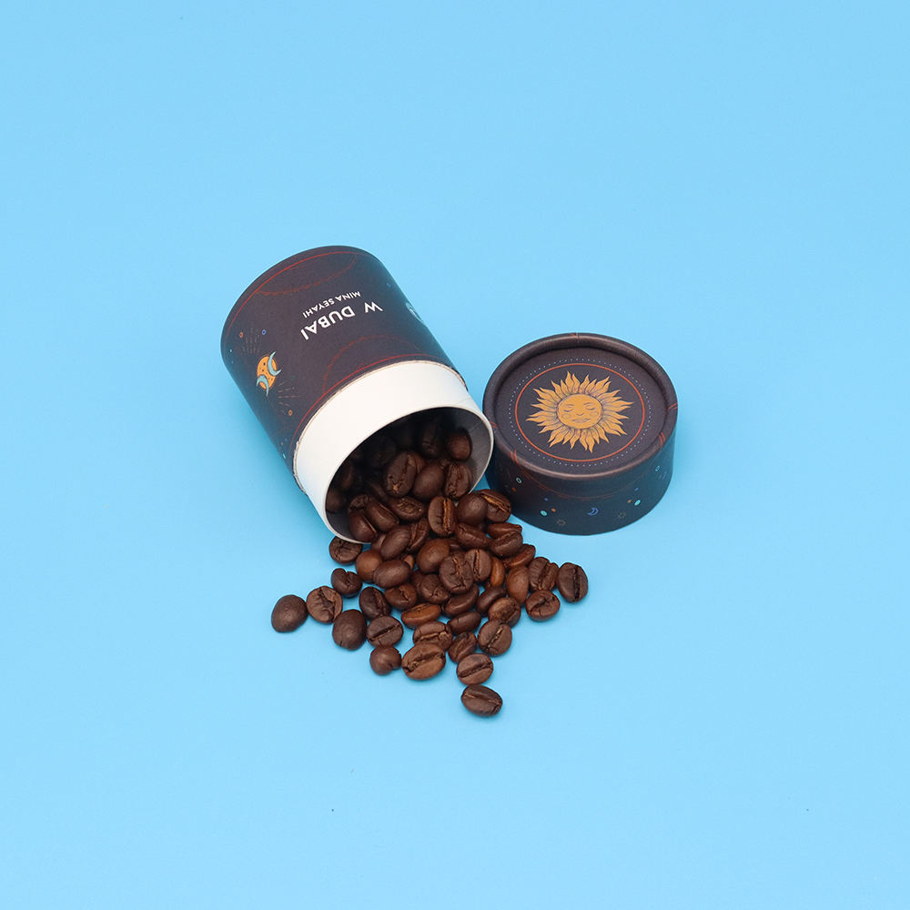 Emballage de Tube de papier de thé de Logo d'impression personnalisé récipient de cylindre de carton de catégorie comestible pour l'emballage de boîte ronde de café de thé