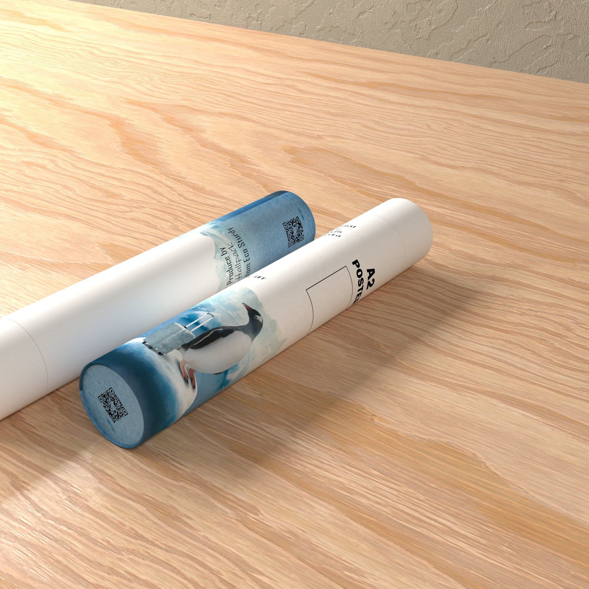 Tubes d'expédition personnalisés blanc marron noir, emballage écologique, noyau de tube en papier sur mesure, solutions de tubes d'expédition pour affiches