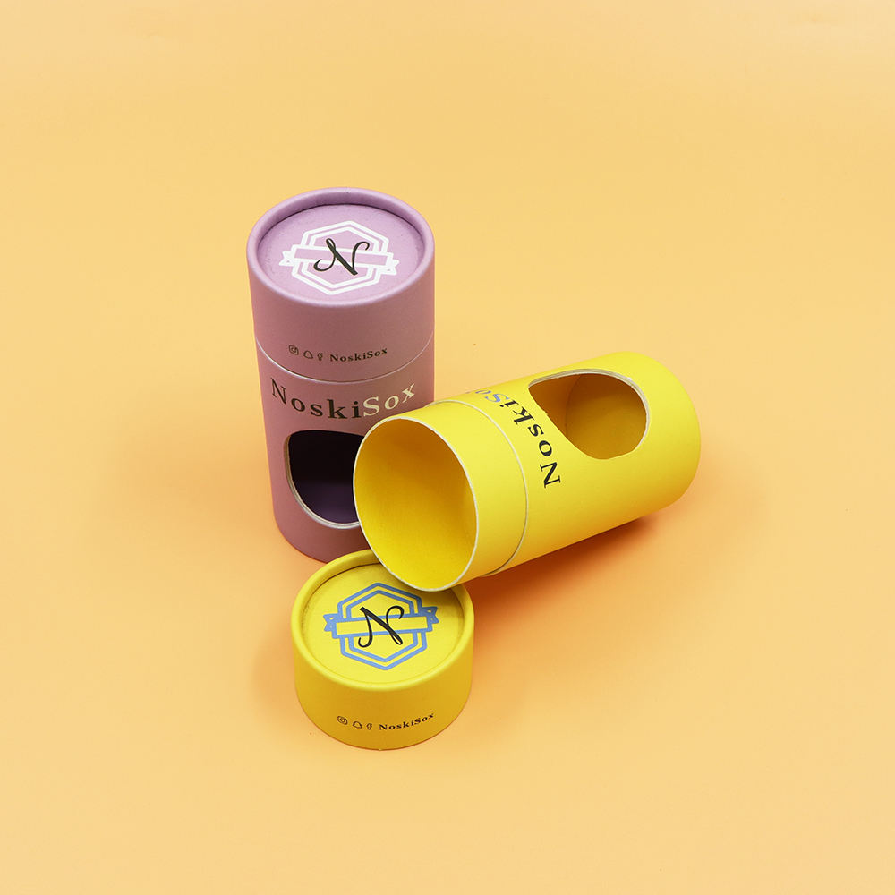 Tube de papier écologique en carton de qualité alimentaire, cylindre en carton, avoine en conserve, Tube de papier alimentaire pour petit déjeuner avec fenêtre