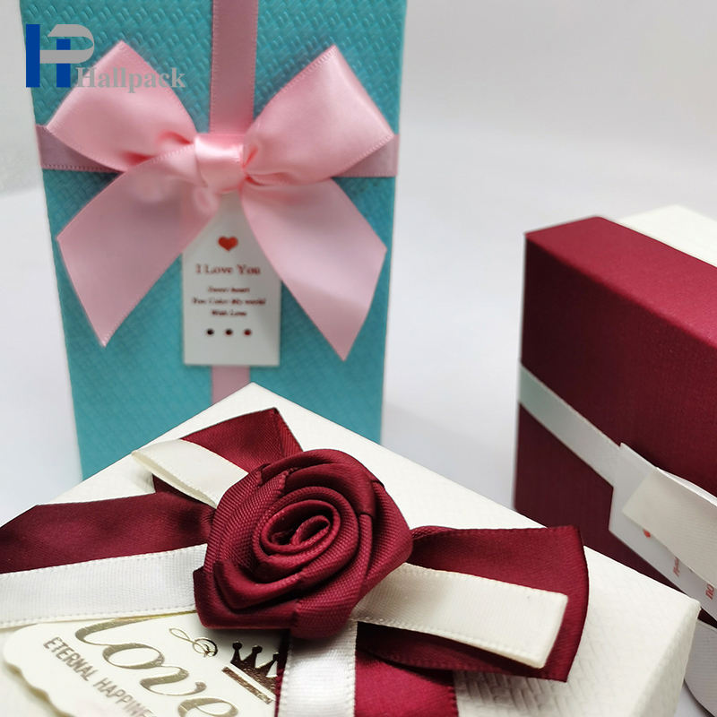 Boîte en carton de papier en gros ruban Bow emballage boîte-cadeau en carton