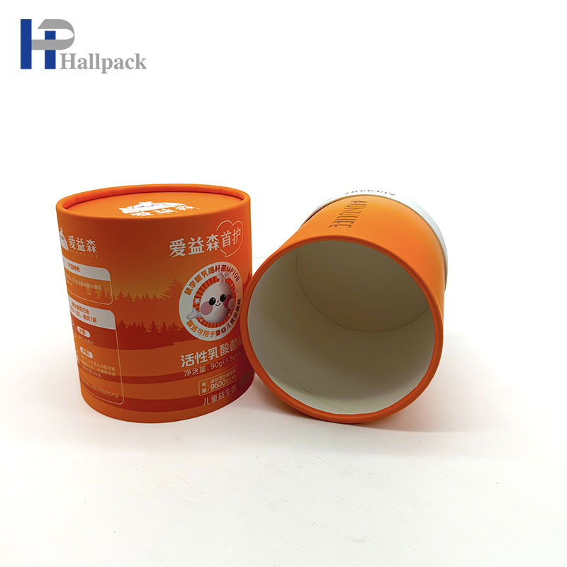 Emballage rond en carton de tube de papier d'Eco Kraft pour l'usage d'artisanat de cosmétiques avec la manipulation d'impression en refief et de disparition