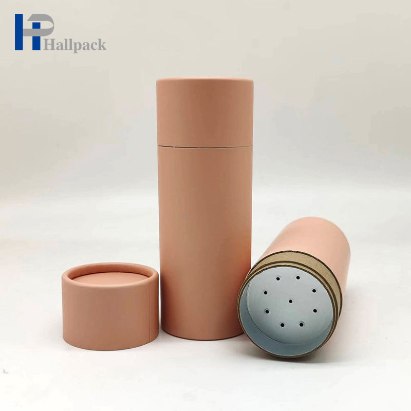 Les tubes d'emballage en papier kraft ronds créatifs imprimés avec Sifer personnalisent le cylindre de papier rose poudré