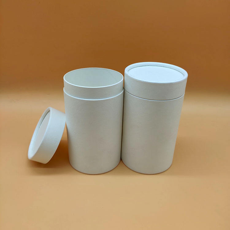 Tubes en carton de papier blanc de tube biodégradable d'emballage d'origine