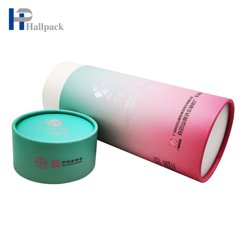 Emballage de tube de papier de bouteille en verre rose pour compte-gouttes en verre