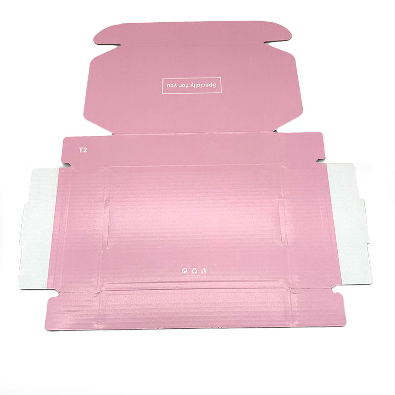 Boîte en carton de papier de boîte d'emballage de cadeau de Bule rose de logo fait sur commande en gros