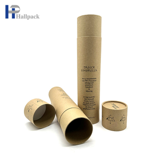 Tube rond d'emballage de papier de tube de carton de papier d'emballage d'étiquette faite sur commande qui respecte l'environnement pour le parapluie
