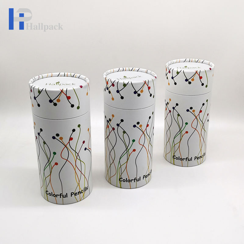 Emballage fait sur commande de tube de papier d'emballage de tube de papier de cadeau de tubes de papier d'emballage
