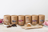 Emballage de papier kraft de boîte de tube rond recyclable pour le thé alimentaire Emballage de tube en carton Papier artisanal Boîte à gâteaux personnalisée HP avec fenêtre