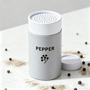 Emballage de tube en papier cylindre biodégradable avec tamis pour la poudre lâche