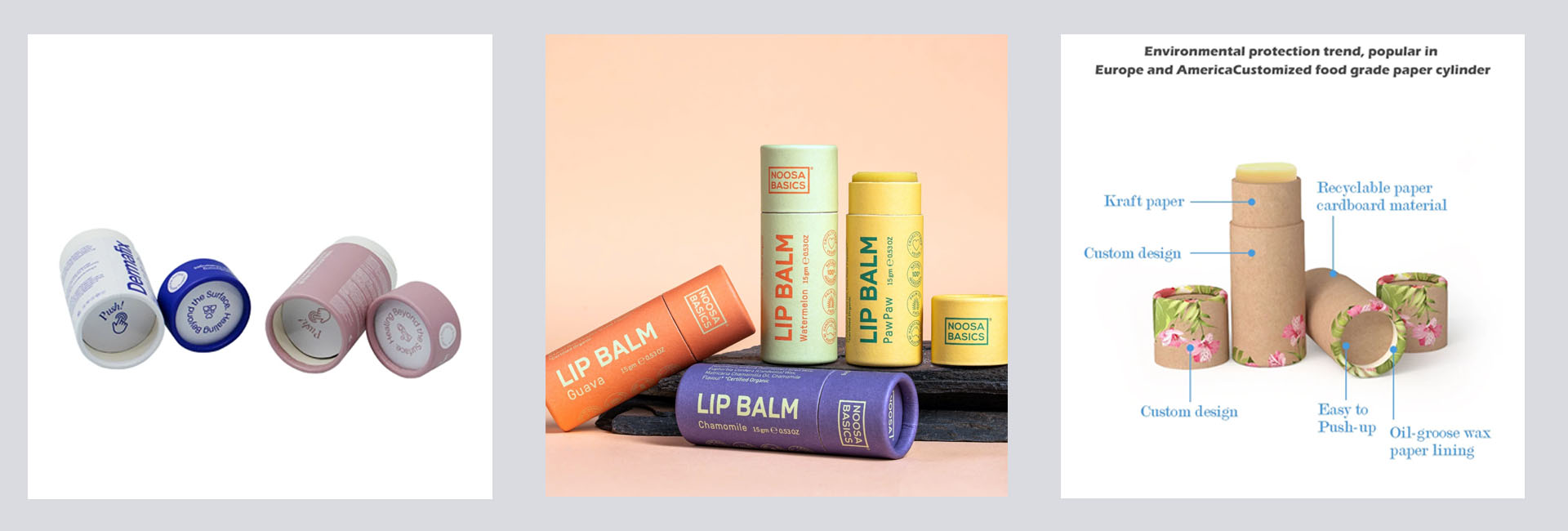 Emballage de tube à pousser