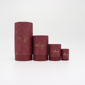 Carton Kraft recyclable pour le stockage, boîtes de tubes d'emballage de T-shirt, papier artisanal gaufré rond biodégradable