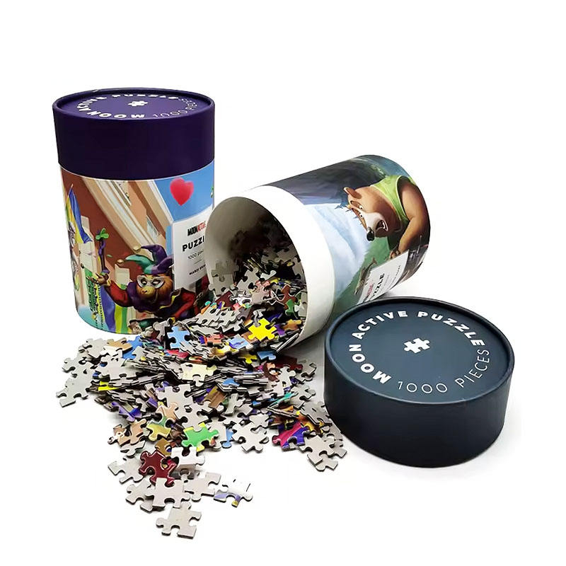 Blocs de construction Puzzle papier Tube emballage artisanat papier carton emballage cylindre boîte pour jouet