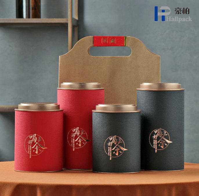 Emballage de thé Recyclable pour grains de café en poudre, Tube en carton, boîte en papier de luxe personnalisée, emballage de qualité alimentaire