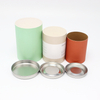 Boîte faite sur commande écologique de cylindre de carton de catégorie comestible avec l'emballage de tube de papier en métal pour le thé de café d'écrous