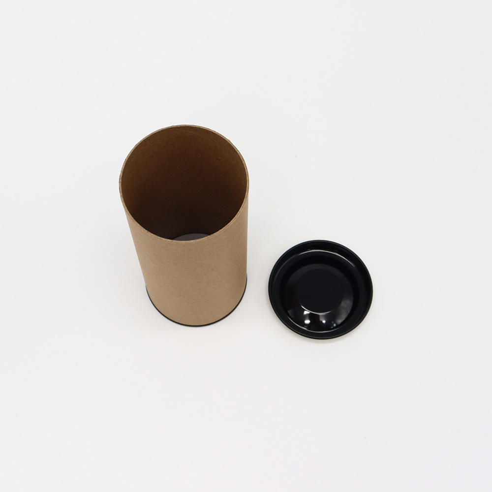 Tube de papier rond de qualité alimentaire, emballage de thé Direct d'usine, papier Kraft entièrement artisanal, Protection de l'environnement pour échantillon personnalisé