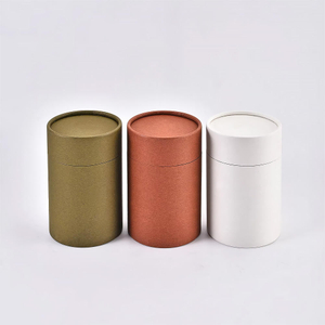 Boîte ronde imprimée faite sur commande de cylindre de papier d'emballage pour l'emballage de thé de café de noix faite à partir du papier d'artisanat